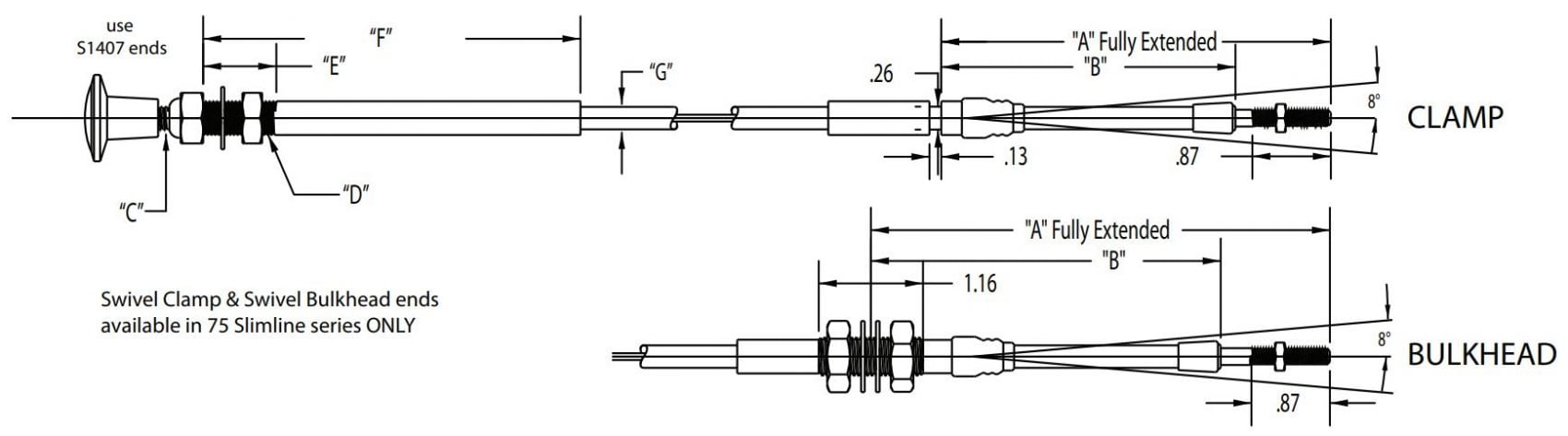 Utility 55,75 slimline Dimensions Diagram